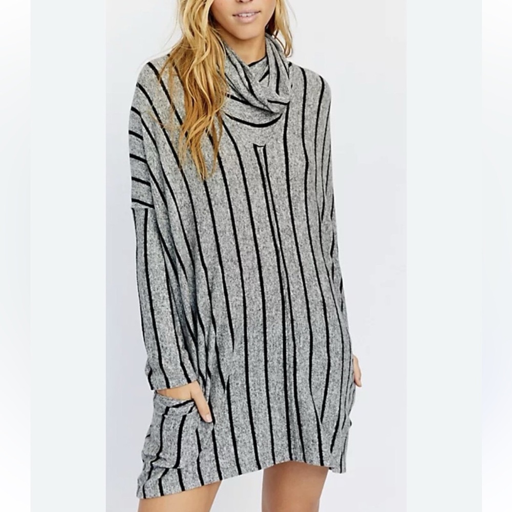 Intimately Free People โhe wishes' Pullover Sweater Striped Oversized Tunic, XS
